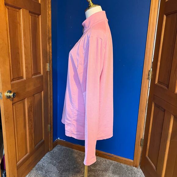 Vineyard Vines Jim Nantz 1/4 Zip Pullover.  Pink and White Striped, Size Small - Picture 8 of 8